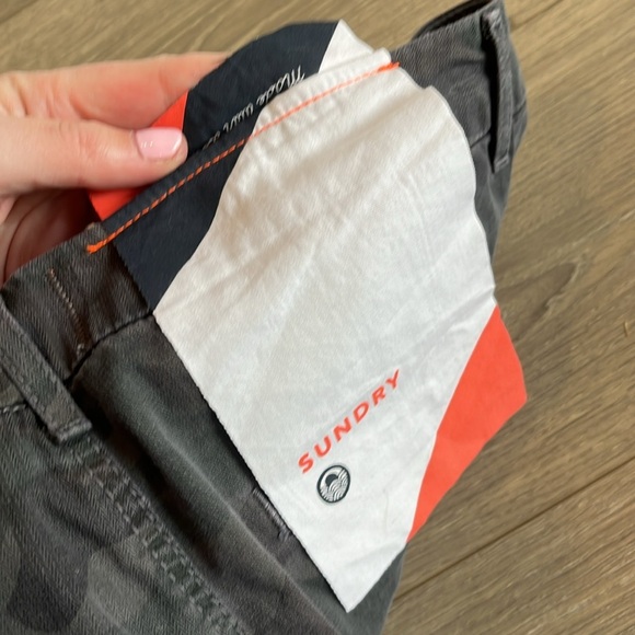 Sundry For Anthropologie Camo Le Soleil Pants Womens Size 29 Crystal Stripe NWT - Picture 7 of 11